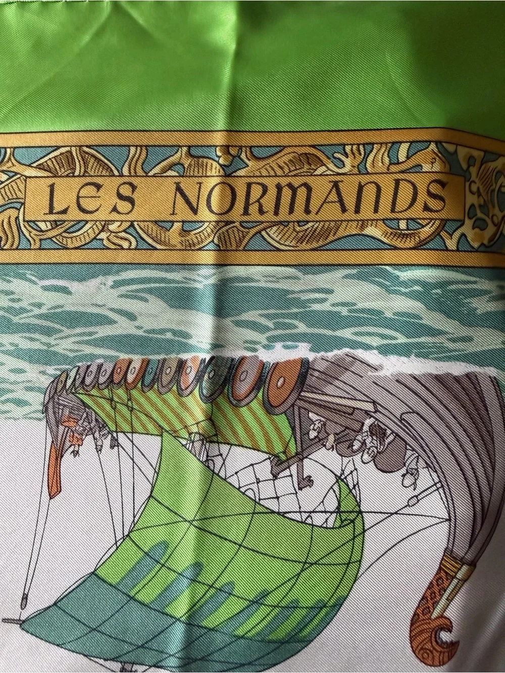 Hermes Les Normands Silk Scarf.